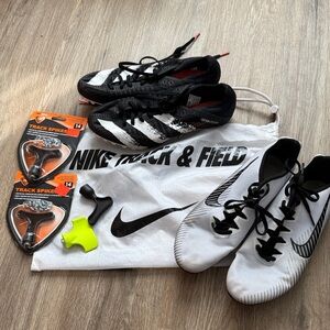 Nike Black and White Athletic Track Shoes